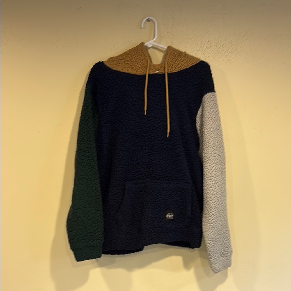 Brooklyn Cloth Blue and Green Colorblock Sweatshirt
